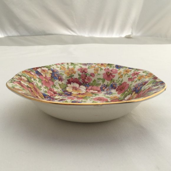 James Kent Du Barry Chintz Fruit Dessert Bowl - Picture 3 of 10